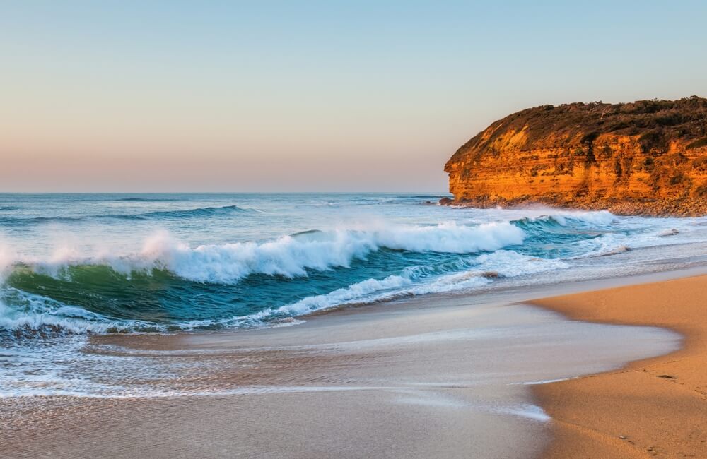 Dawn at Bells Beach, Torquay, Surf Coast Shire, Great Ocean Road, Victoria, Australia