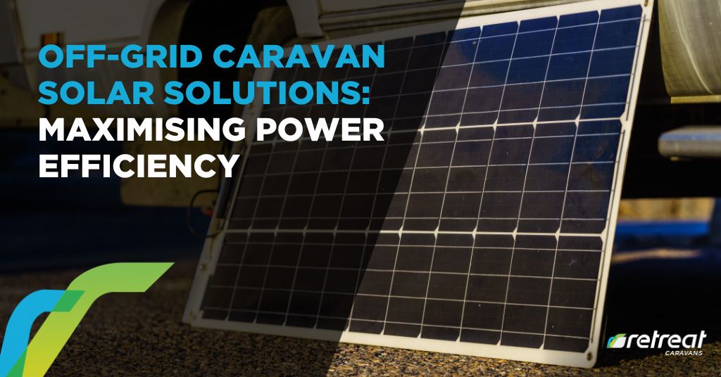 Solar panel setup charging lithium battery in modern caravan